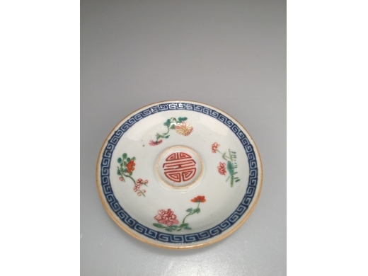 各锦茶托（一对）