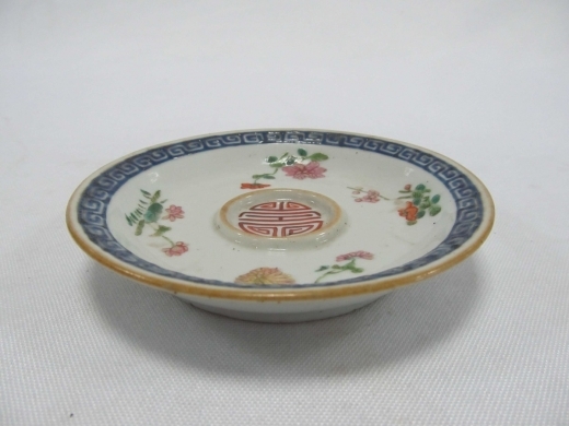 各锦茶托（一对）