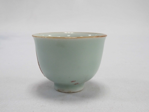 豆青瓷酒杯（一对）