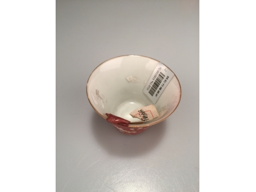 抹红竹梅酒杯（一对）