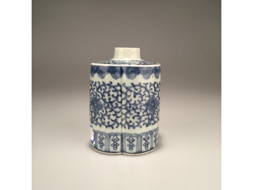 青花茶筒