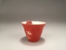 抹红竹梅酒杯（一对）