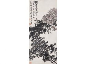 谢公展 花卉镜心