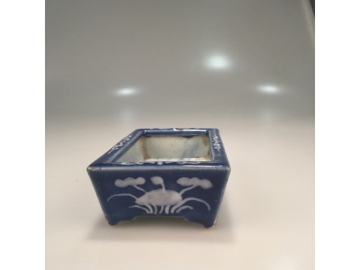 兰釉白花水仙盆