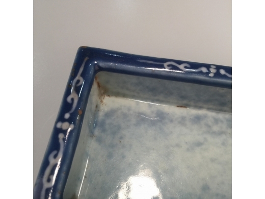 兰釉白花水仙盆