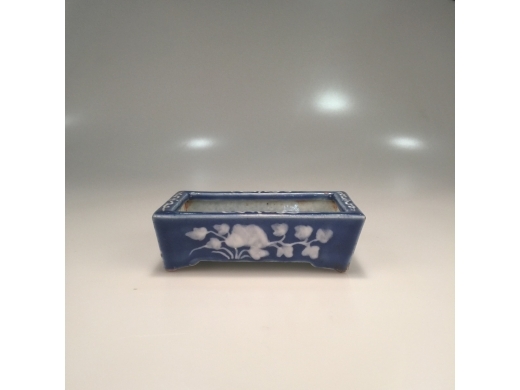 兰釉白花水仙盆