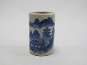 青花笔筒