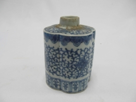 青花茶筒