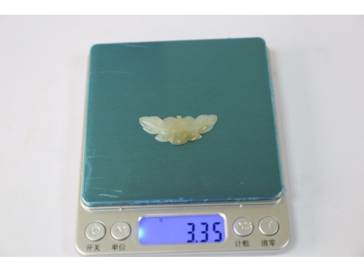 白玉小花件