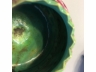粉彩莲花瓣荷叶底水盂一对