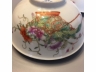 粉彩花篮花卉大碗一对