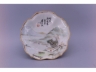 浅绛彩山水博古碟
