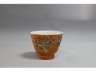 矾红花卉小杯