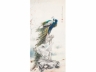 吴伯年 孔雀镜心