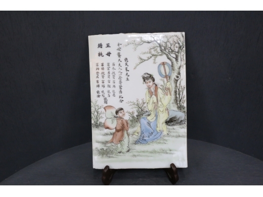 彩人物瓷板