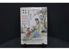 彩人物瓷板