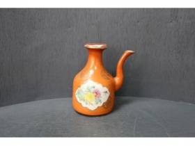 矾红花鸟茶壶