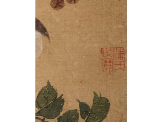 绢本着色花鸟