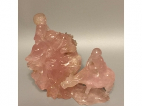 红晶琢双牧童骑牛山子大摆件