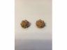 银镀金嵌青金耳环(1对)