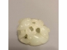 白玉琢双獾挂件
