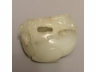 白玉琢双獾挂件