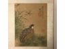 恽南田绢夲鴳鹑花卉