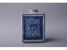 青花茶叶筒