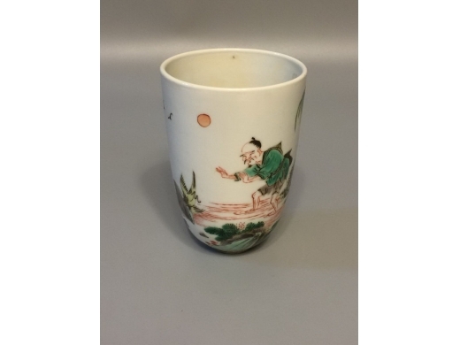 康五彩打鱼图铃当杯