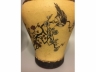 紫砂加彩花鸟瓶一对