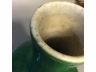 果绿釉凸凤纹天球瓶