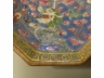 兰釉地粉彩云龙八方小高足盆