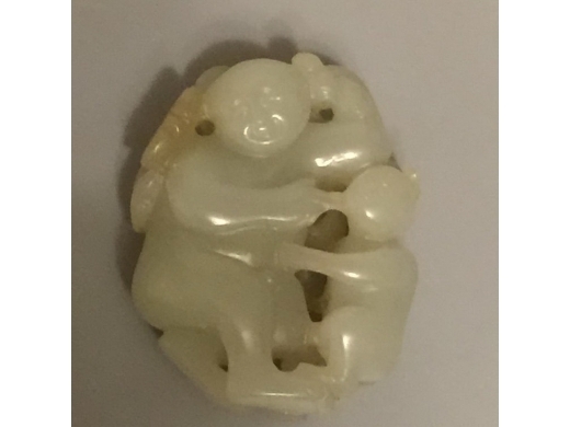 白玉琢童子挂珮