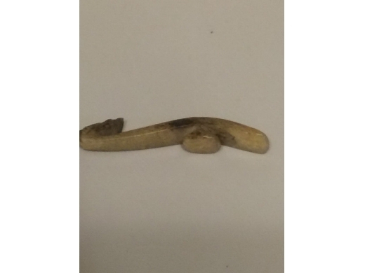 古玉巧色小龙头带扣