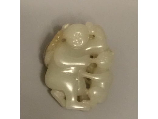 白玉琢童子挂珮