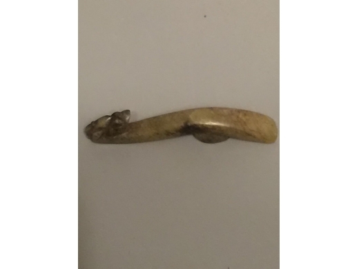 古玉巧色小龙头带扣