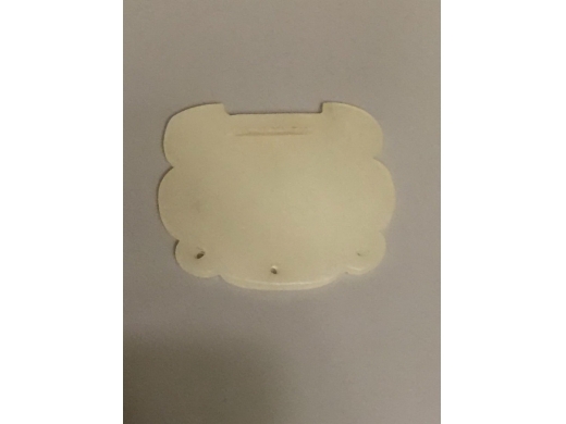 白玉素工锁牌挂珮
