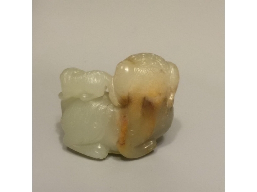 青白玉太少狮挂珮