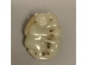 白玉琢童子挂珮