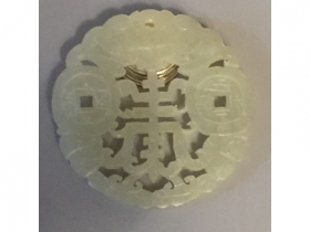 白玉双面琢福在眼前珮