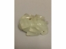 白玉琢灵芝小双羊挂件