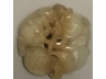 糖白玉双狮戏球把件