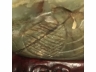青玉琢鹅把件（天然玉夹纹）