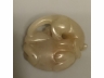糖白玉琢双獾把件