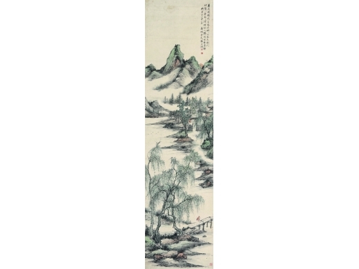 杨伯润（1837～1911） 山水 立轴 设色纸本