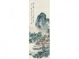 溥儒（1896～1963） 山水 立轴 设色纸本
