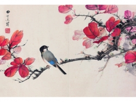田世光（1916～1999） 花鸟 镜片 设色纸本
