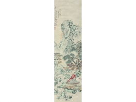 丁翔华（1919～1939） 无量寿佛 立轴 设色纸本