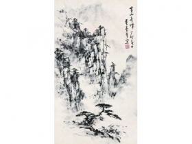 董寿平（1904～1997） 黄山奇峰 镜框 水墨纸本