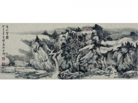 李金鹏（b.1948） 溪山雪霁 卡纸 设色纸本